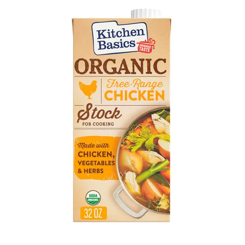 Kitchen Basics Caldo de Pollo Orgánico de Corral Libre, Caja de 32 oz