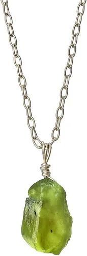 Vista 6 de Collar de cristal de piedra natal crudo para mujer, colgante de plata de ley 925 hipoalergénico, cadena de plata ajustable de 16 + 2 pulgadas