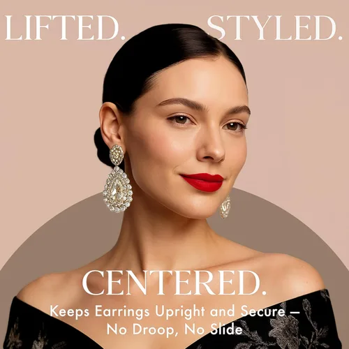 Vista 2 de BlingGuard BlingDots - Fabricado en Estados Unidos - Soporte de lóbulo de aretes y discos estabilizadores para aretes caídos, levantamiento