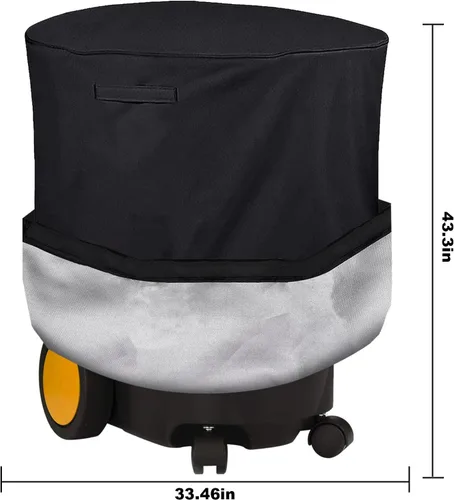 Vista 2 de Cubierta universal para astilladora de madera de 33 x 45 pulgadas, cubierta eléctrica resistente al agua, cubierta para trituradora de hojas Oxford