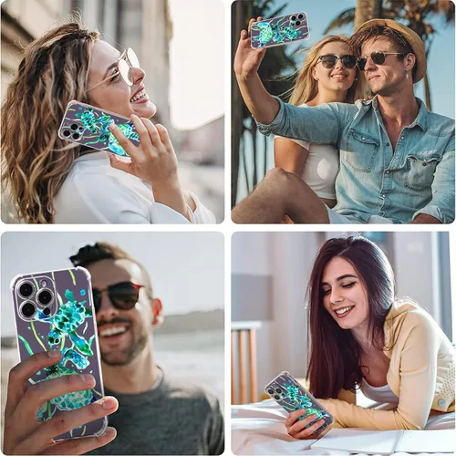 Vista 63 de Roemary Funda de jirafa para iPhone 7/8/SE 2020 con diseño floral de jirafa, patrón floral con protector de pantalla