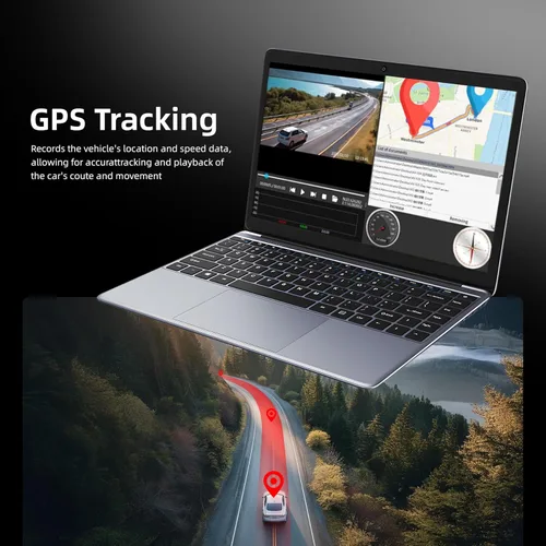 Vista 6 de Cámara de espejo retrovisor de 12 pulgadas, cámara de espejo de 4 canales frontal y trasera en el interior, cámara de respaldo para automóviles