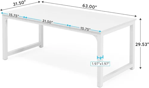 Vista 35 de Tribesigns - Escritorio moderno para computadora, 70.8 x 35.4 pulgadas, escritorio ejecutivo grande de oficina, mesa de estudio, estación de trabajo
