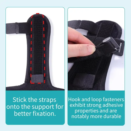 Vista 9 de ENLUNTRA Soporte de férula de dedo compatible con dedo índice, dedo medio, dedo anular, férula meñique, soporte ajustable para mano derecha o Negro