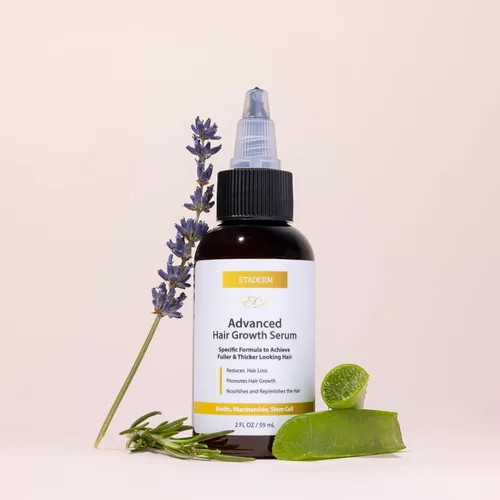 Vista 8 de Advanced Hair Growth Serum - Aceite para el crecimiento del cabello con aloe vera biotina, cafeína y queratina - Aceites para el cabello estimula