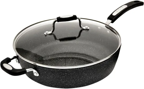 Vista 13 de Starfrit The Rock 25cm (10") Sartén antiadherente con parrilla - Aluminio forjado duradero - Apto para horno - Libre de PFOA - Fácil de limpiar