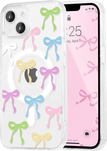 Vista 16 de UEEBAI - Funda magnética para iPhone 11, diseño de lazo, compatible con MagSafe, funda transparente delgada inalámbrica, antiamarilleo, a prueba