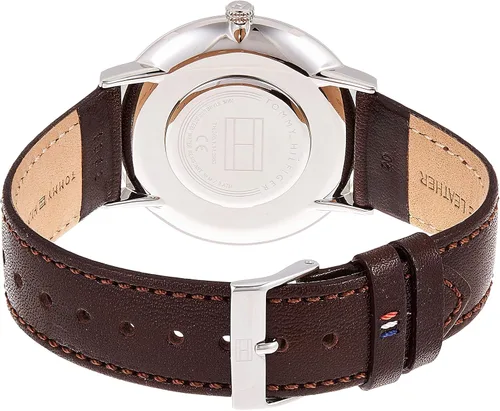 Vista 2 de Tommy Hilfiger Reloj de cuarzo Sofisticado Sport para hombre acero inoxidable y cuero marrón 1710352 Plateado Movimiento de cuarzo