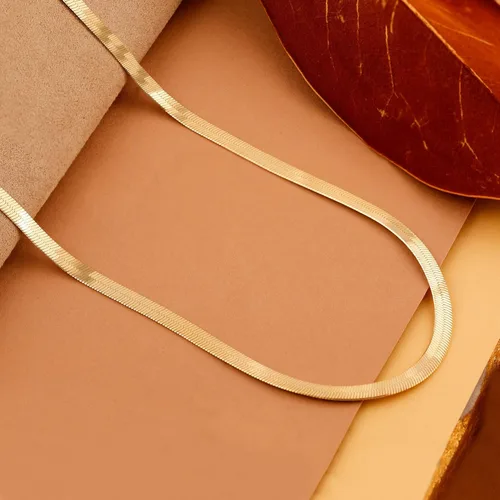Vista 6 de DEARMAY - Collares de oro bañado de 14 quilates para mujer, delicado collar de gargantilla de espiga de oro, collar de serpiente en capas finas