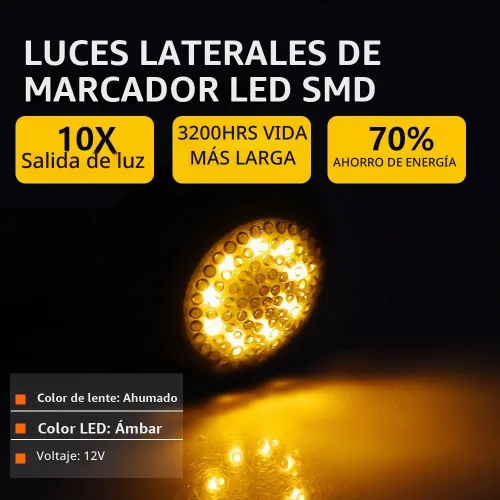 Vista 4 de Para 2010 2011 2012 2013 2014 2015 2016 2017 2018 2019 2020 2021 Ford Transit Connect Luces de repetición de luz de marca de alerón Amber #9T1Z13K376