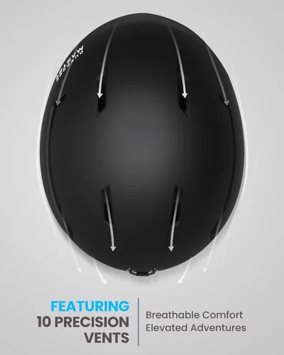 Vista 3 de OutdoorMaster Juego de casco de esquí, casco de snowboard con gafas para adultos, carcasa de policarbonato duradera, espuma EPS protectora y 10