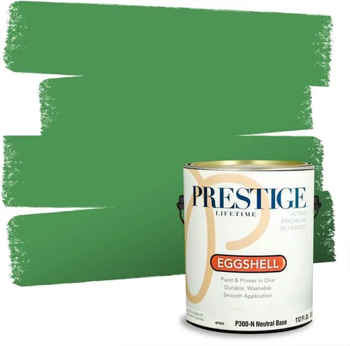 Vista 202 de PRESTIGE Pintura exterior e imprimación en uno, aloe, plano, 1 galón