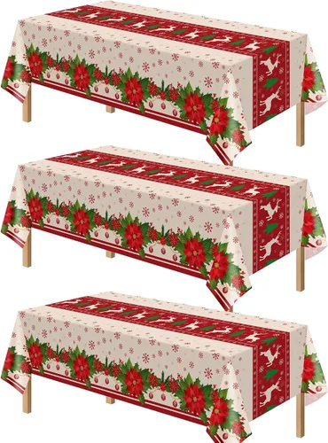 Vista 17 de Kelool Decoraciones del 250 aniversario de Estados Unidos, paquete de 3 manteles patrióticos de 54 x 108 pulgadas, mantel rectangular desechable