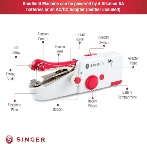 Vista 5 de Máquina de Coser Portátil SINGER Stitch Sew Quick - Máquina de Hilo Único para Reparaciones Rápidas