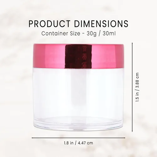 Vista 4 de Beauticom 1.06 oz/1.0 fl oz (1 fl. oz.) Tarros de plástico transparente de doble pared a prueba de fugas con tapas superiores planas para cremas