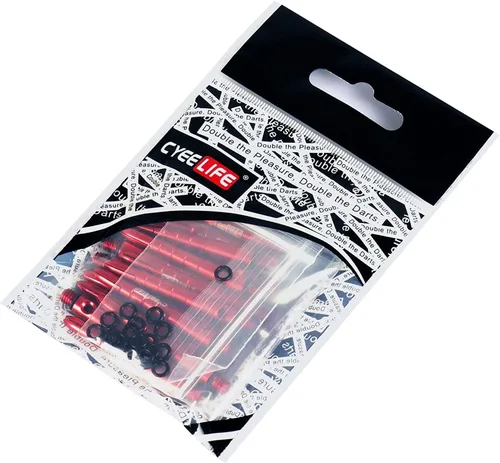 Vista 2 de CyeeLife Ejes de dardos de aluminio 15 piezas con anillos de goma 35/40/1.890 in (S/M/L), varios colores disponibles
