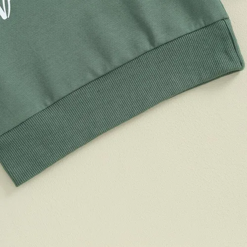 Vista 6 de fhutpw Sudadera de manga larga con estampado de letras para bebés, niños y niñas, ropa de otoño