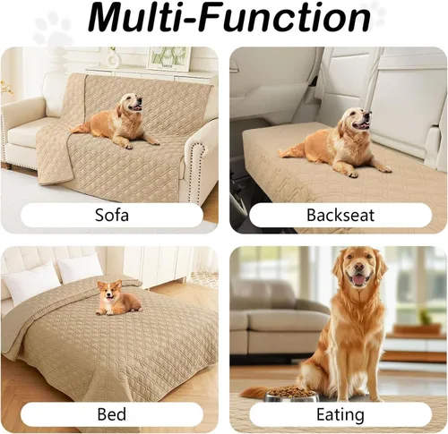 Vista 167 de hyha - Manta impermeable para cama de perro, mantas suaves para mascotas, funda impermeable para sofá para perros, fundas reversibles lavables