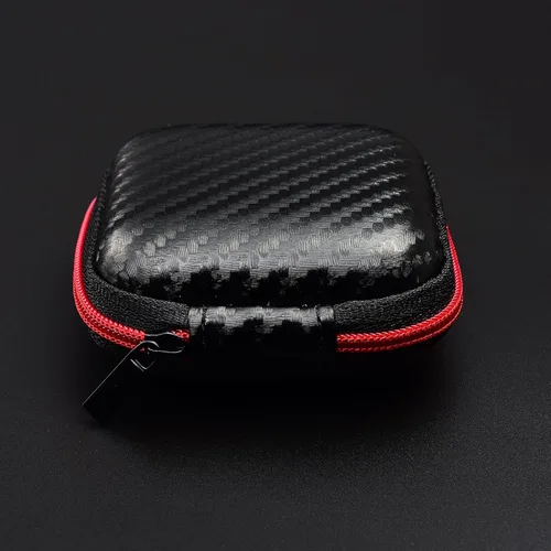 Vista 8 de Water Carbon Fibers Travel Pouches Zippers Bag Square Headsets Storage Case for Electronics Accessories Charging Cord Pouch