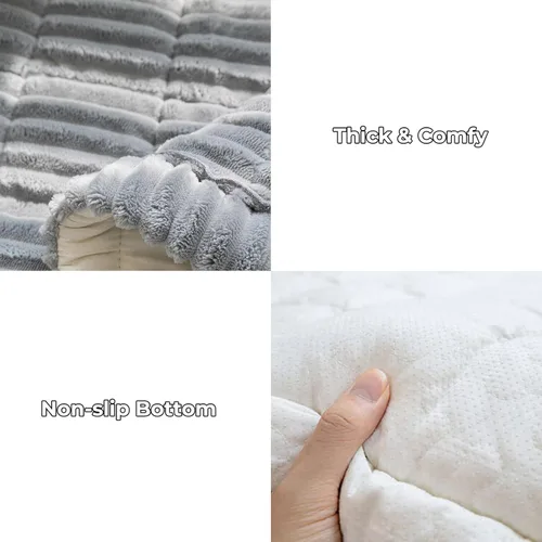 Vista 3 de FUNNY FUZZY Fundas de sofá para mascotas, protector lavable para perros, fundas de sofá de franela para perros, aptas para mascotas, tapete