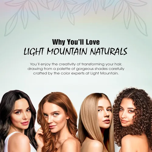 Vista 4 de Color de cabello natural y acondicionador Light Mountain, rojo, 4 onzas (paquete de 3)