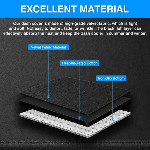Vista 7 de Autorder Cubierta de Alfombrilla del Tablero para Chevy Silverado Sierra 2007-2013, Chevy Tahoe Suburban Denali Avalanche y GMC Yukon/XL 2007-2014