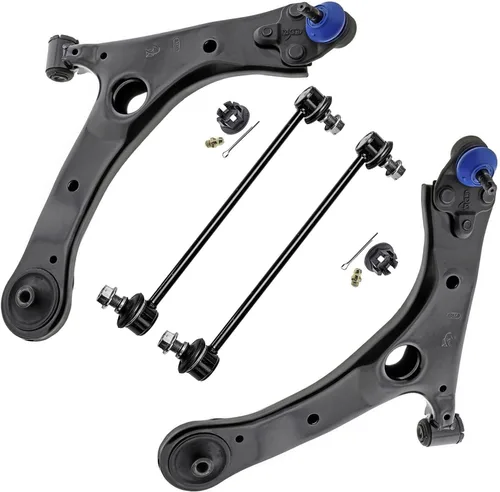 Vista 162 de Detroit Axle - Ejes de eje delantero izquierdo derecho CV + brazos de control delanteros inferiores de repuesto para Ford Focus 2000-2004 - Juego