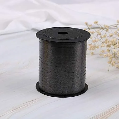 Jammas 1Pc/Set 5Mm Cinta De Satén Multi Artesanía Suministros De Boda Flor Tela Fiesta 250Yd - (Color: Negro)