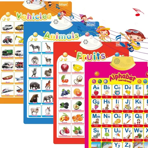 Tabla de pared electrónica interactiva del alfabeto para niños, aprendizaje ABC para niños pequeños, juguetes de aprendizaje para niños pequeños,