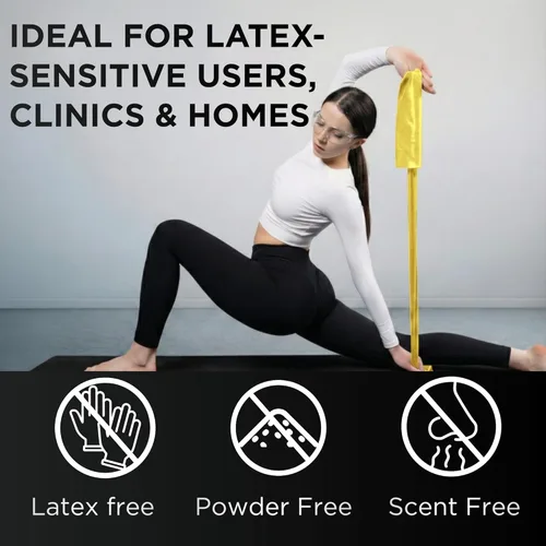 Vista 18 de THERABAND Banda de resistencia de rollo de 25 yardas, bandas elásticas profesionales sin látex para entrenamientos de ejercicio superior e inferior