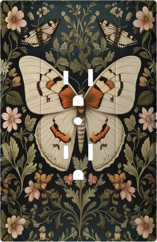 Vista 107 de Cubiertas de Interruptor de Luz Artísticas Decorativas Boho Figura Abstracta Interruptor de Pared Único Placa de Interruptor Decorativo Placa