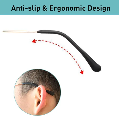Vista 5 de Puntas de extremo de gafas Piezas de calcetín de oído Antideslizante Soporte de tubo de silicona Retenedores de gafas