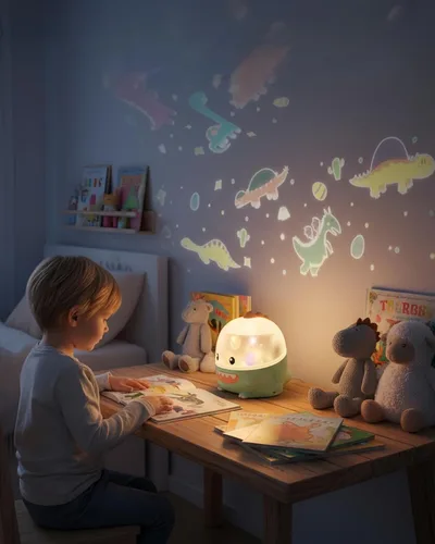 Vista 4 de Juguetes de Dinosaurio para Niños de 3-5, Proyector de Dinosaurios Juguetes para Bebés de 6 a 12 Meses, Regalos de Navidad Cumpleaños Fiesta