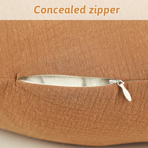 Vista 2 de GFU Paquete de 2 fundas de almohada de muselina para lactancia, funda de almohada suave para madres que amamantan, funda extraíble para bebé niña