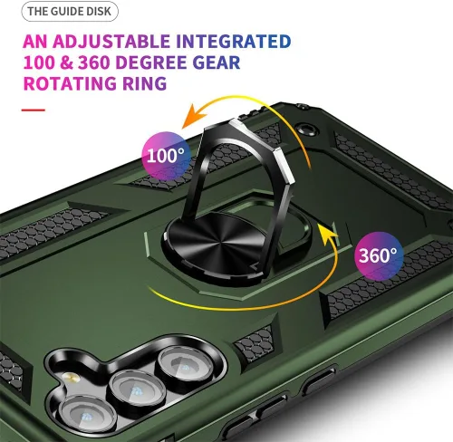 Vista 5 de Funda para Samsung A54 5G, Galaxy A54 5G con protector de pantalla HD, [grado militar de 16 pies a prueba de caídas], anillo protector a prueba