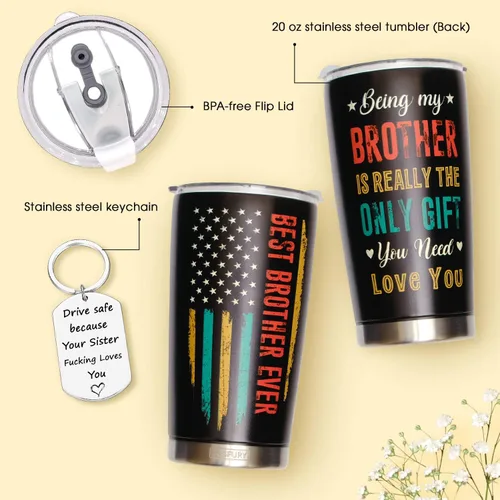 Vista 3 de Regalos para hermanos – Regalos para hermano de hermana – Regalos de cumpleaños para hermano de hermana – Regalo de hermano mayor – Día del Padre