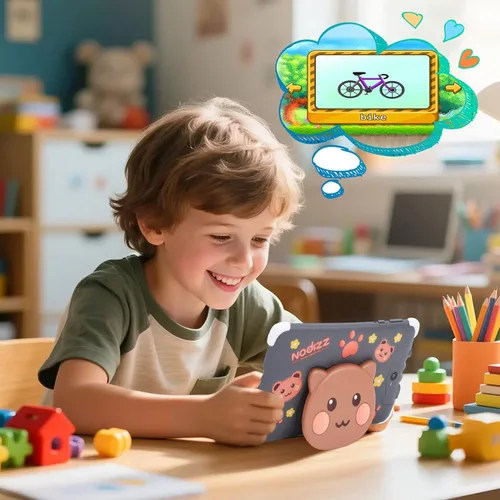Vista 3 de ZJchao Tableta para niños de 7 pulgadas, control parental de 128 GB, ROM, ampliable, tableta educativa con funda a prueba de golpes y cámara dual