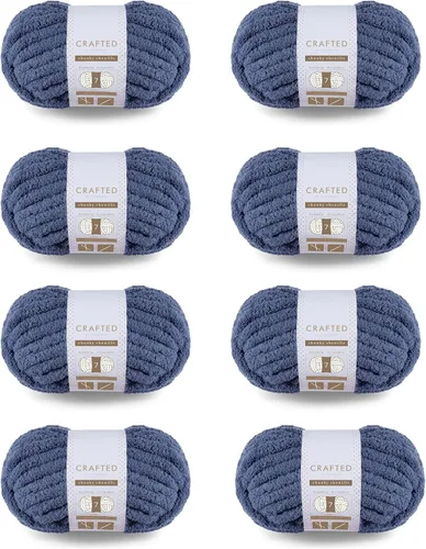 Vista 37 de Crafted By Catherine Hilo de Chenille Grueso - Paquete de 2 (8 oz / 227 g, 31.7 Yardas Cada Madeja), Beige, Calibre 7 Jumbo