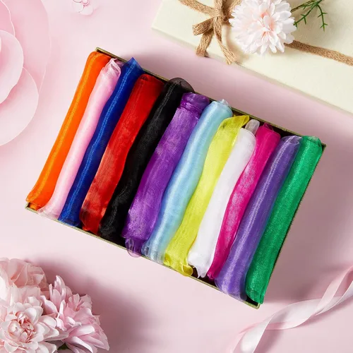 Vista 3 de Zhanmai 60 bufandas cuadradas sedosas para bailar, accesorios de trucos, accesorios de rendimiento, bufandas, bufanda de banda rítmica, 24 x 24