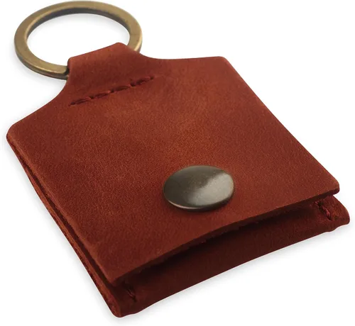 Vista 7 de Soporte de cuero para llavero, funda de viaje para anillo de boda, soporte para anillo de compromiso, bolsa para anillos, soporte para anillos