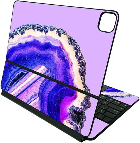 Vista 7 de MightySkins Skin compatible con Apple Magic Keyboard para iPad Pro de 12.9 pulgadas (3ª a 6ª generación) - Mármol negro dorado Funda protectora