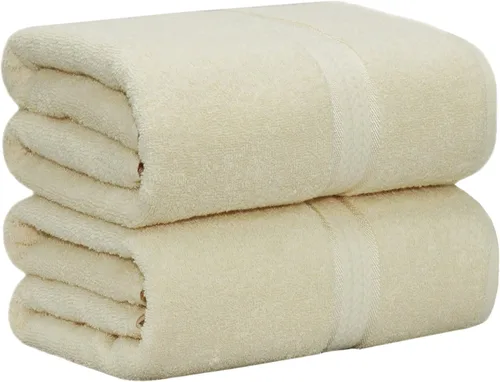 Vista 26 de Cotton Craft colección juego de 2 piezas ultra suaves, tamaño grande, 100% algodón, toalla de baño