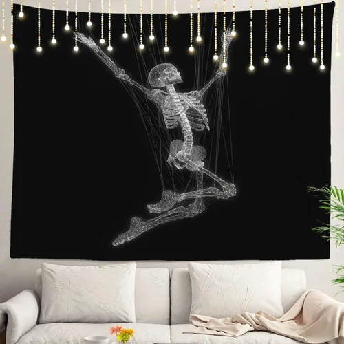 Vista 30 de Shrahala Flowers Beautiful Tropical Camomile Wall Tapestry, Colorful Humming Bird Wall Hanging Large Tapestry Decoration Polyester Fiber White Hem