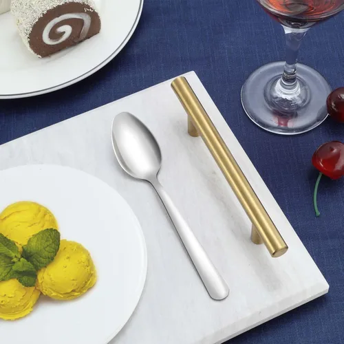Vista 6 de Juego de 36 cucharas de té de acero inoxidable de 5.9 pulgadas, cucharas pequeñas duraderas, juego de 36 cucharas rentables para el hogar, cocina