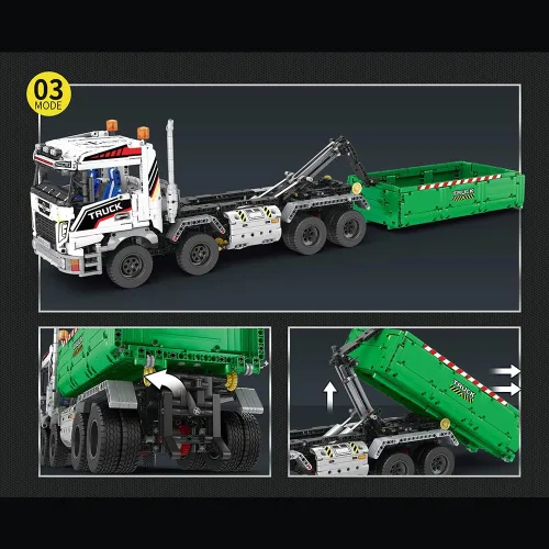 Vista 7 de MISINI Technik 22021 - Kit de bloques de construcción para camión con gancho de elevación