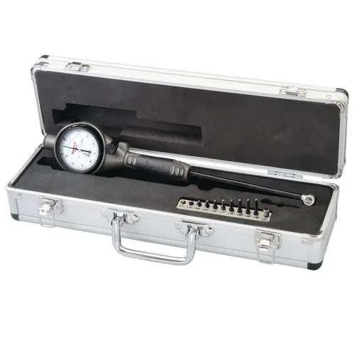 Starrett Calibre de diámetro del dial con funda protectora y contactos de carburo - Rango de 0.7-1.5 pulgadas, graduación de .0005 pulgadas -
