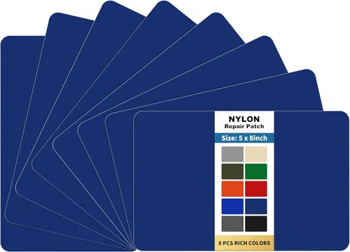 Vista 120 de KING MOUNTAIN Cinta de reparación de tela de nailon autoadhesiva, 4×63 pulgadas, parche rápido de reparación de chaqueta de plumón, kit de parche