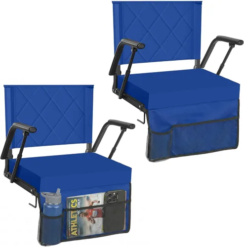 Vista 13 de Sheenive Asientos de estadio extra anchos para gradas (380 libras) – Suave y cómoda, silla grande y alta con soporte para la espalda, 2 piezas
