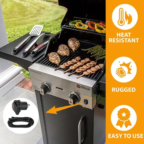 Vista 6 de Kit de encendido electrónico de 2 salidas para Char-Broil G511-0055-W1 2 Electrodo Interruptor Independiente, Encendido para Reemplazo Charbroil