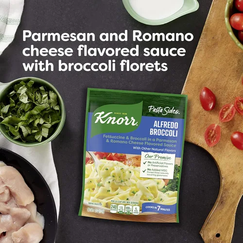 Vista 4 de Knorr Plato de acompañamiento de pasta, Alfredo Brócoli, 4.5 onzas, (paquete de 8)